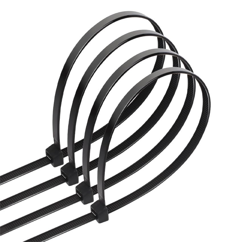 bridas de nylon negras (40 uds) de 3,6 x 200 mm. Ideales para asegurar y organizar cables, herramientas y más. Resistencia y durabilidad para proyectos en interiores y exteriores.