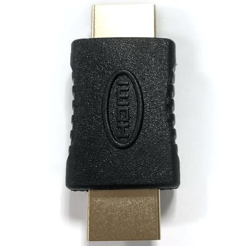 adaptador HDMI de macho a hembra en elegante color negro. Perfecto para conectar dispositivos de forma sencilla y rápida, garantizando una transmisión de alta calidad en audio y video.