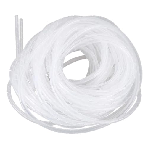 banda espiral blanca para enrollar cables de 8 mm x 10 m, ideal para mantener tus cables organizados y protegidos. ¡Olvídate de enredos y disfruta de un espacio ordenado!