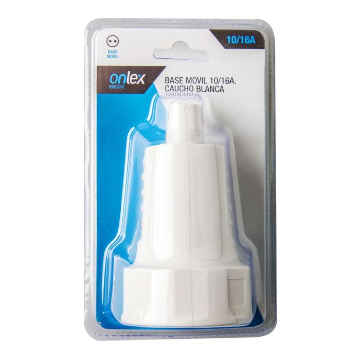 móvil de caucho blanca 10/16, con gran estabilidad y resistencia, ideal para uso en talleres y laboratorios.