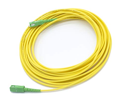 cable Fibra Óptica Universal AmarilloSC/ a SC/ monomodo simplex 9/125, Compatible con Orange, Movistar, Vodafone, Jazztel y todos los demás. 2 metros