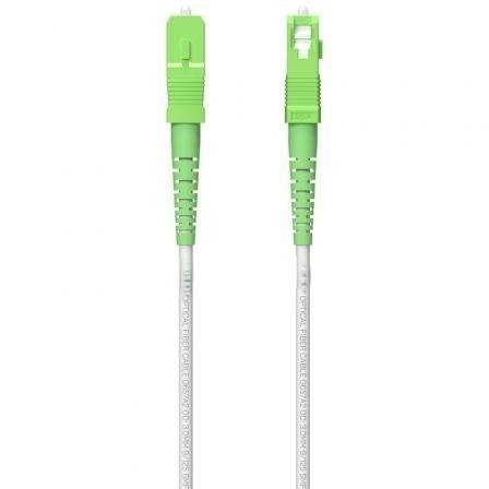 bobina de fibra óptica g657a2 3.0 9/125 smf lszh 200m blanca - ideal para conexiones de velocidad y redes de telecomunicaciones.