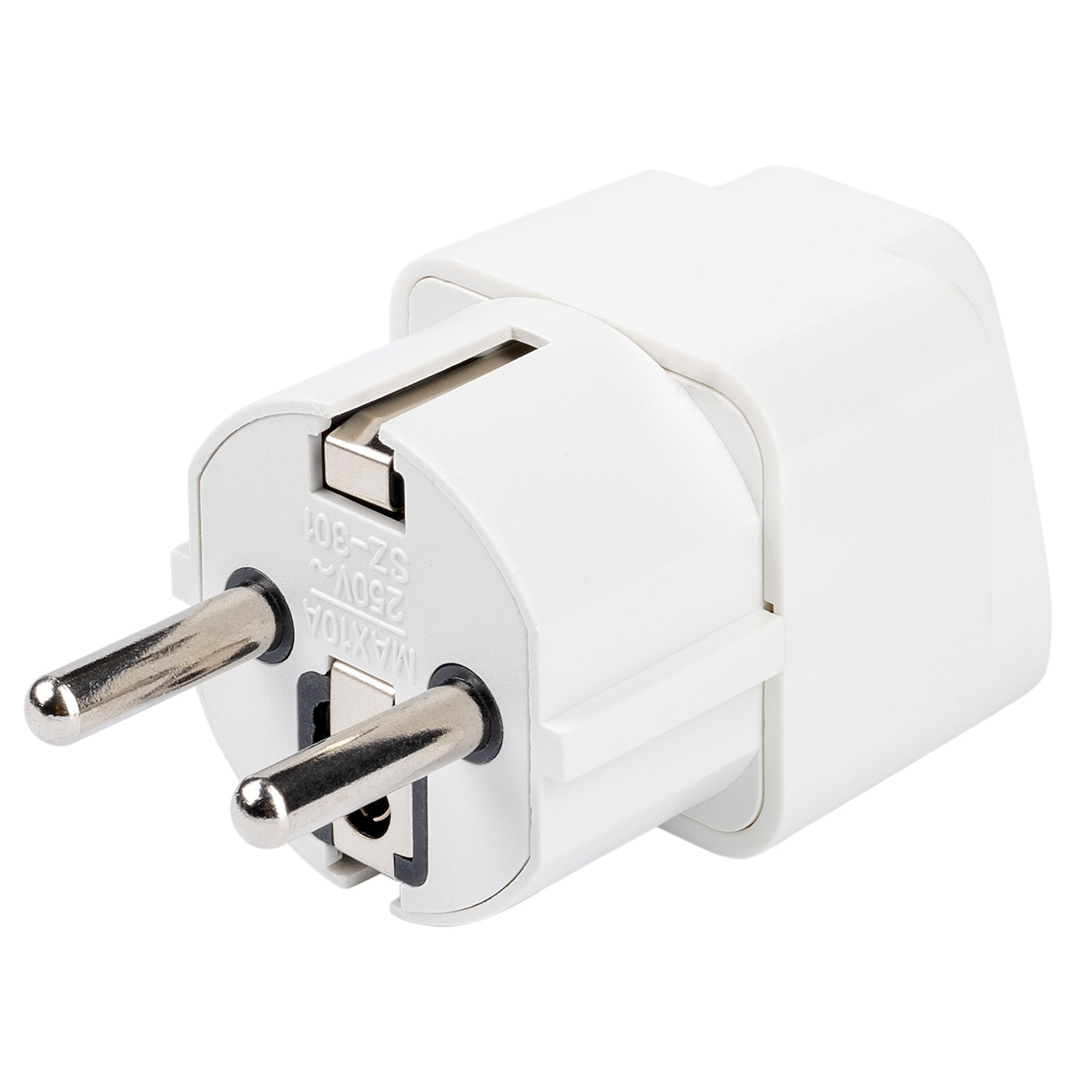 adaptador de viaje 220v 10a 1000w - conexión de reino unido a europa - ideal para cargar dispositivos y electrónica en viajes.