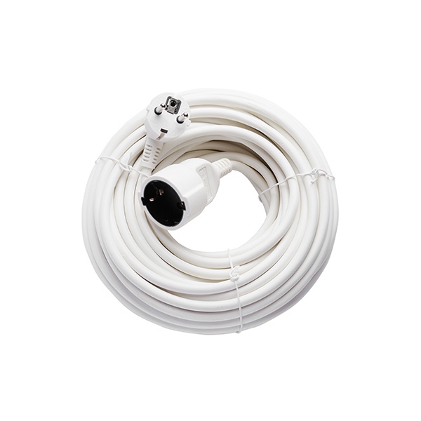 extensión eléctrica 20m, 16a, 250v, 3500w, h05vv-f3g1.5mm, color blanco - ideal para conectar múltiples dispositivos eléctricos.