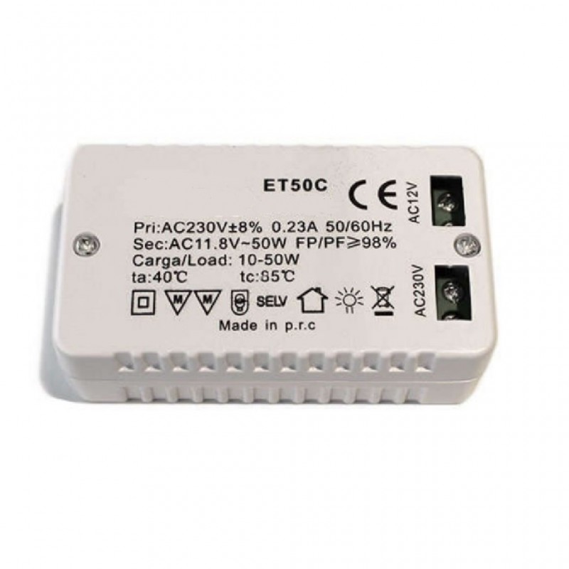 transformador electrónico con terminales, potencia ajustable, eficiencia, uso en circuitos electrónicos y fuentes de alimentación.