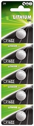 batería de litio cr1632 de 3v, 5 unidades, ideal para dispositivos electrónicos, relojes y juguetes.