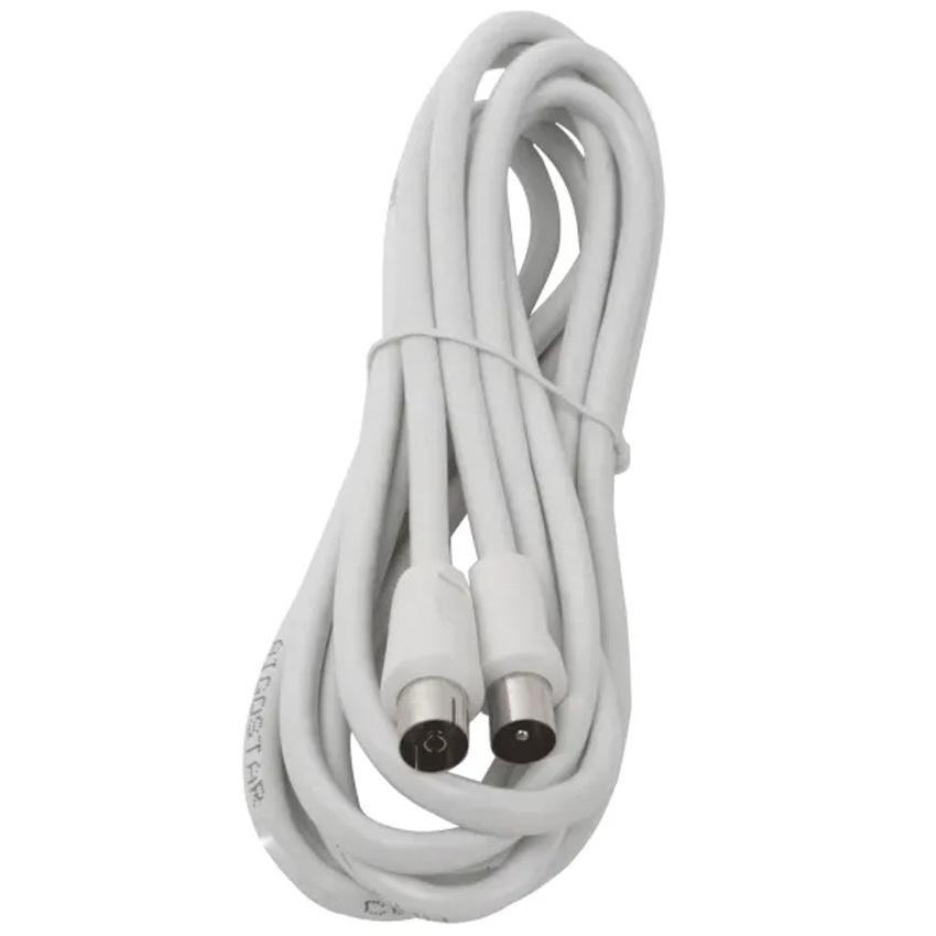 cable de tv 1,5 m blanco, calidad, compatible con dispositivos de audio y video, ideal para conectar tvs y reproductores.