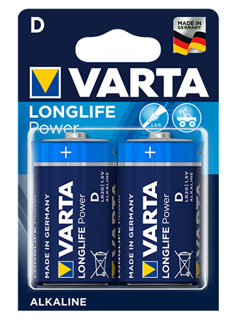 pILA ALCALINA LR20 D – Pack de 2 unidades, batería de larga duración, adecuada para dispositivos que requieren energía constante.