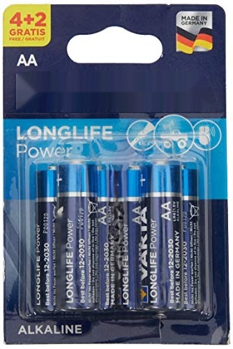 pila alcalina lr06 aa 6ud 1.5v, larga duración, ideal para dispositivos de uso diario como controles remotos y juguetes.