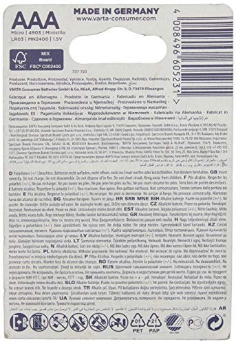 pilas alcalinas lr03 aaa 6ud, larga duración, ideal para dispositivos electrónicos y juguetes.