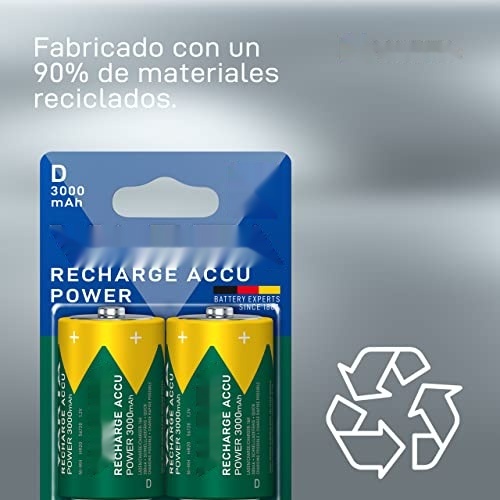 pila recargable d - lr20 3000ma, ø34,2x61,5mm, ideal para dispositivos eléctricos y juguetes, proporciona energía duradera y eficiente.