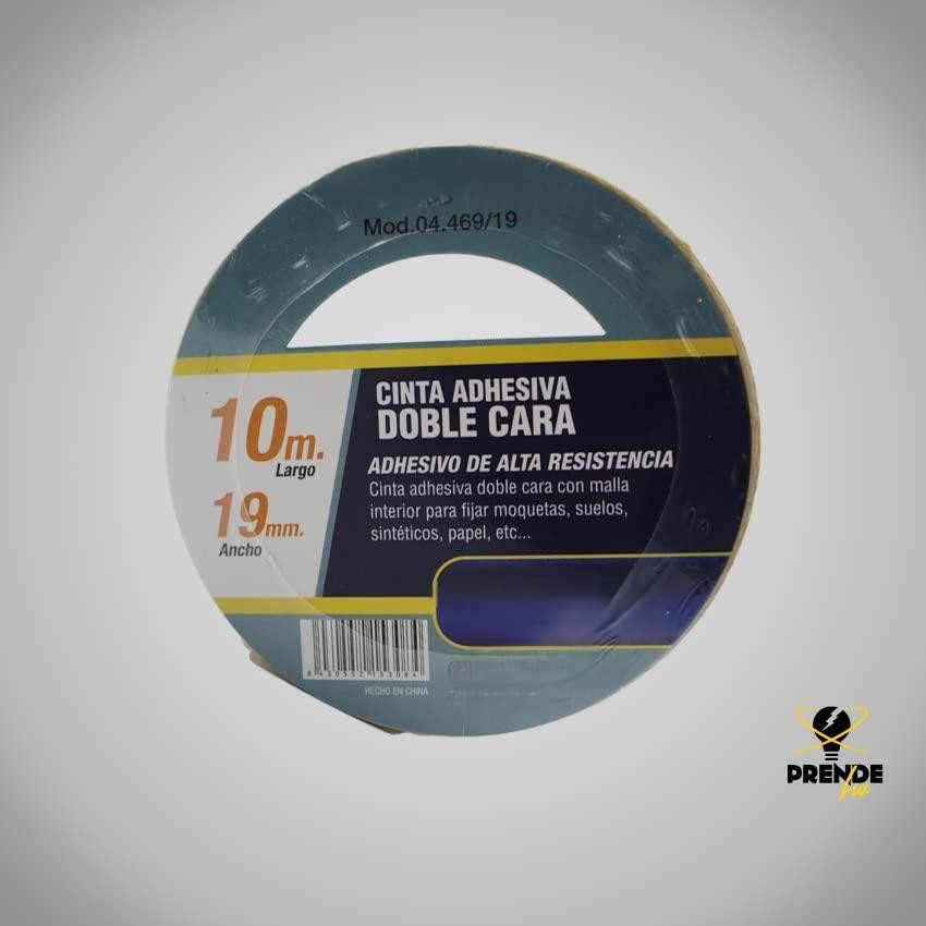 cinta adhesiva doble cara, 50 mm x 10 m, ideal para manualidades, montaje y reparación de objetos en el hogar o la oficina.