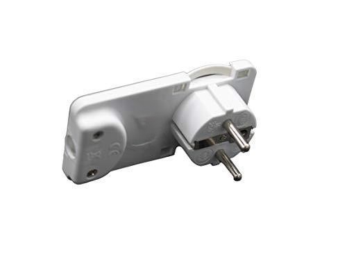 clavija acodada 4.8mm, 16a, para conexiones eléctricas en muebles, ideal para optimizar espacio y facilitar el uso de equipos.