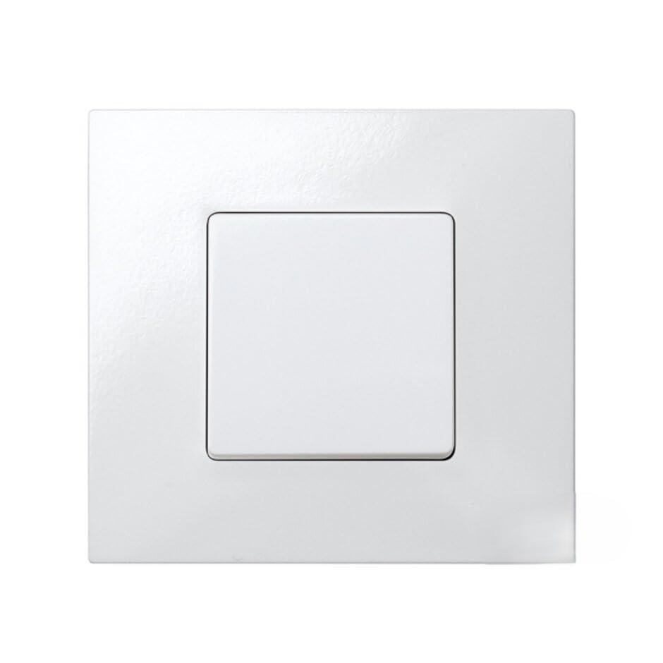 conmutador de color blanco, ideal para instalaciones eléctricas, permite control de iluminación y dispositivos en hogares y oficinas.